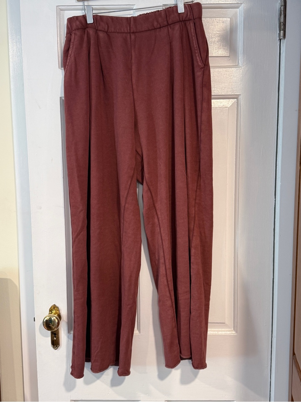 aerie Mauve Wide-Leg Track Pants